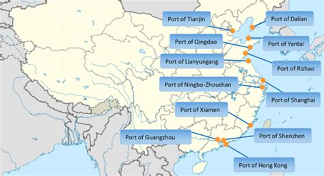 how many ports are in china